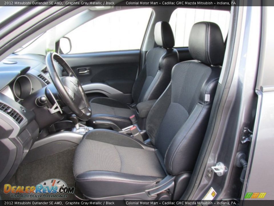 Black Interior - 2012 Mitsubishi Outlander SE AWD Photo #12