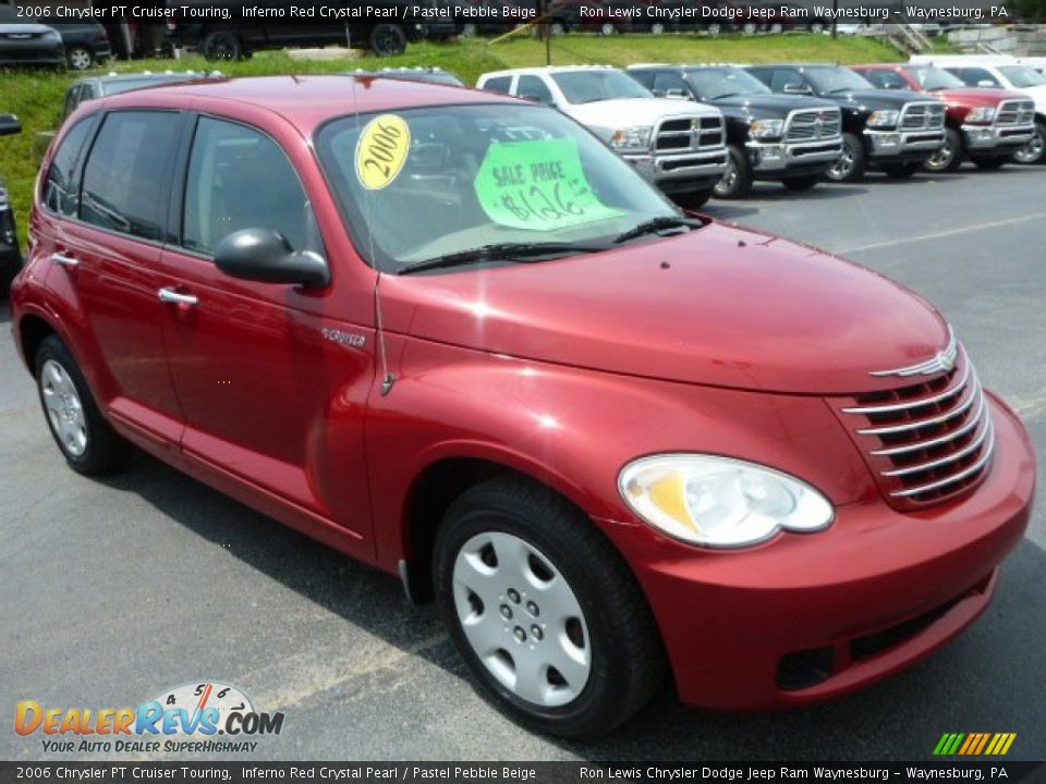 2006 Chrysler PT Cruiser Touring Inferno Red Crystal Pearl / Pastel Pebble Beige Photo #7