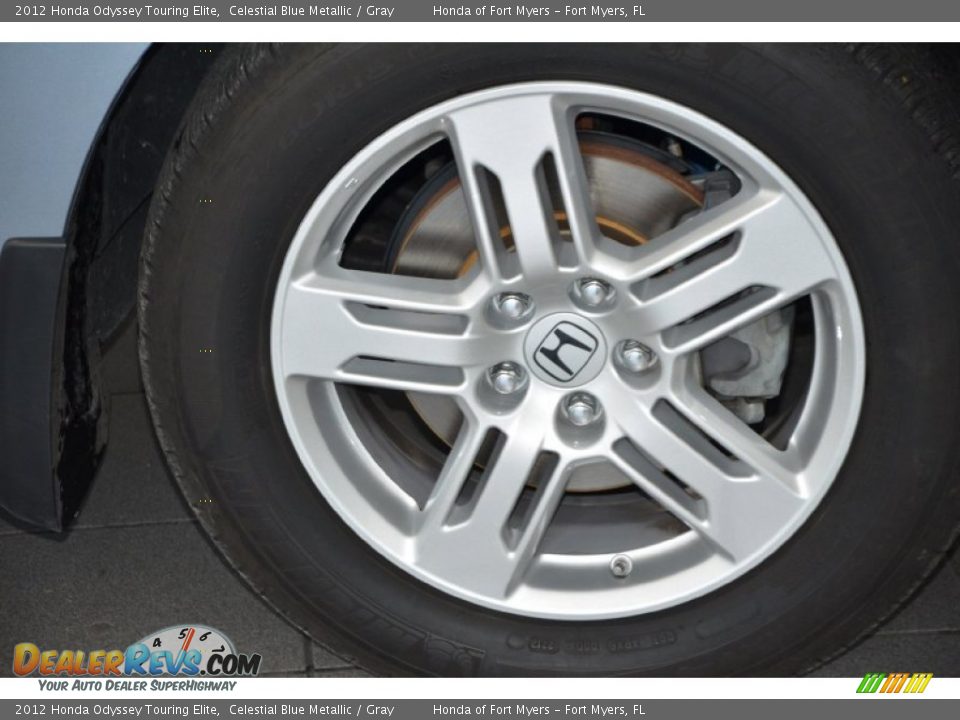 2012 Honda Odyssey Touring Elite Celestial Blue Metallic / Gray Photo #4