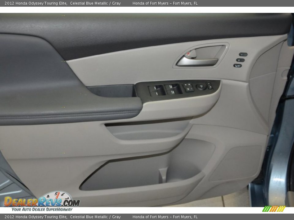 2012 Honda Odyssey Touring Elite Celestial Blue Metallic / Gray Photo #11