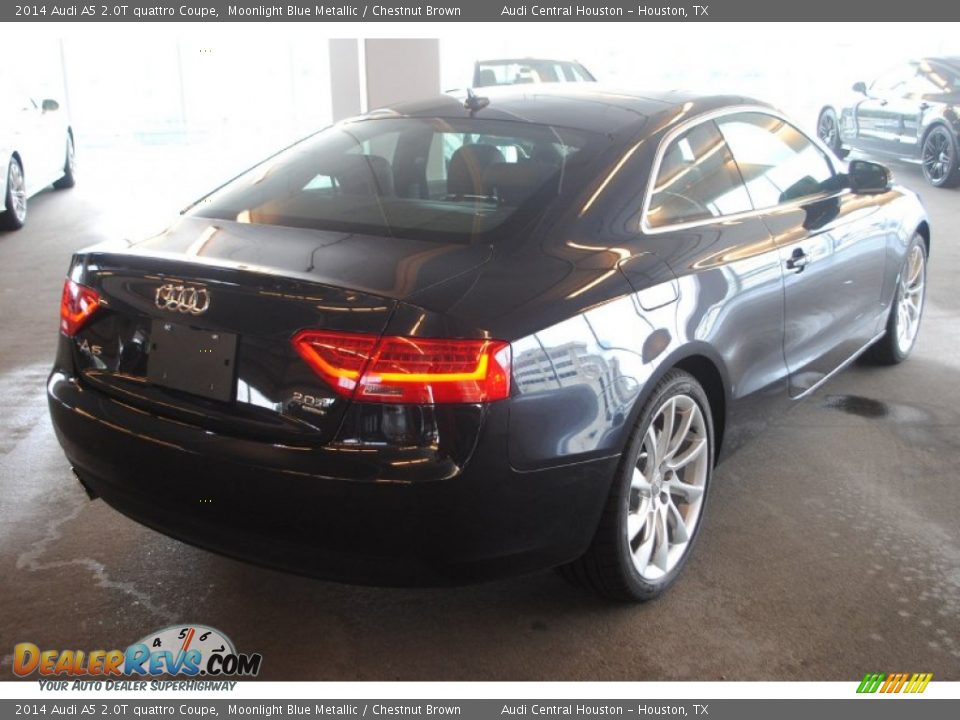 2014 Audi A5 2.0T quattro Coupe Moonlight Blue Metallic / Chestnut Brown Photo #2