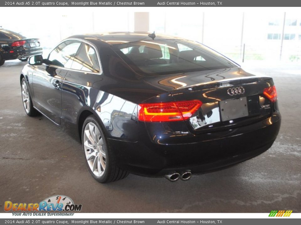 2014 Audi A5 2.0T quattro Coupe Moonlight Blue Metallic / Chestnut Brown Photo #4