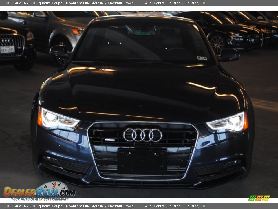 2014 Audi A5 2.0T quattro Coupe Moonlight Blue Metallic / Chestnut Brown Photo #6