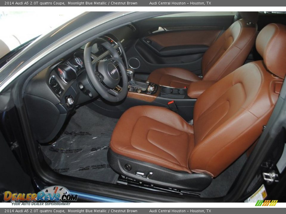 2014 Audi A5 2.0T quattro Coupe Moonlight Blue Metallic / Chestnut Brown Photo #9