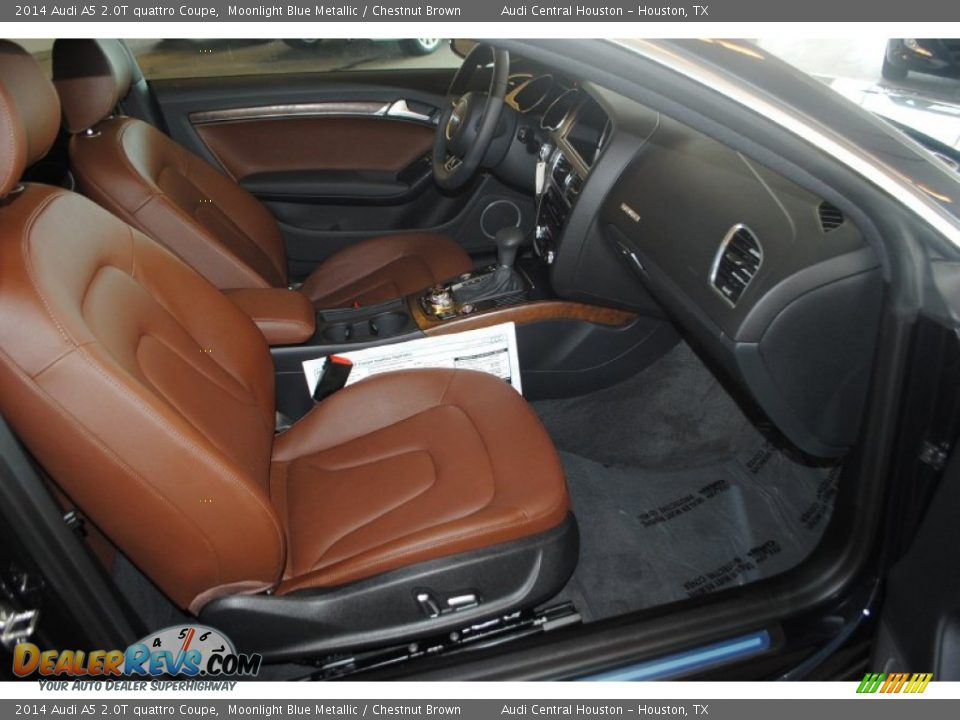 2014 Audi A5 2.0T quattro Coupe Moonlight Blue Metallic / Chestnut Brown Photo #12