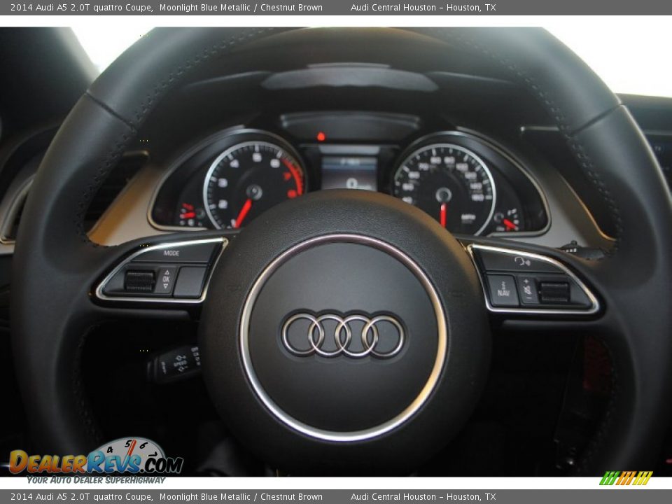 2014 Audi A5 2.0T quattro Coupe Moonlight Blue Metallic / Chestnut Brown Photo #18