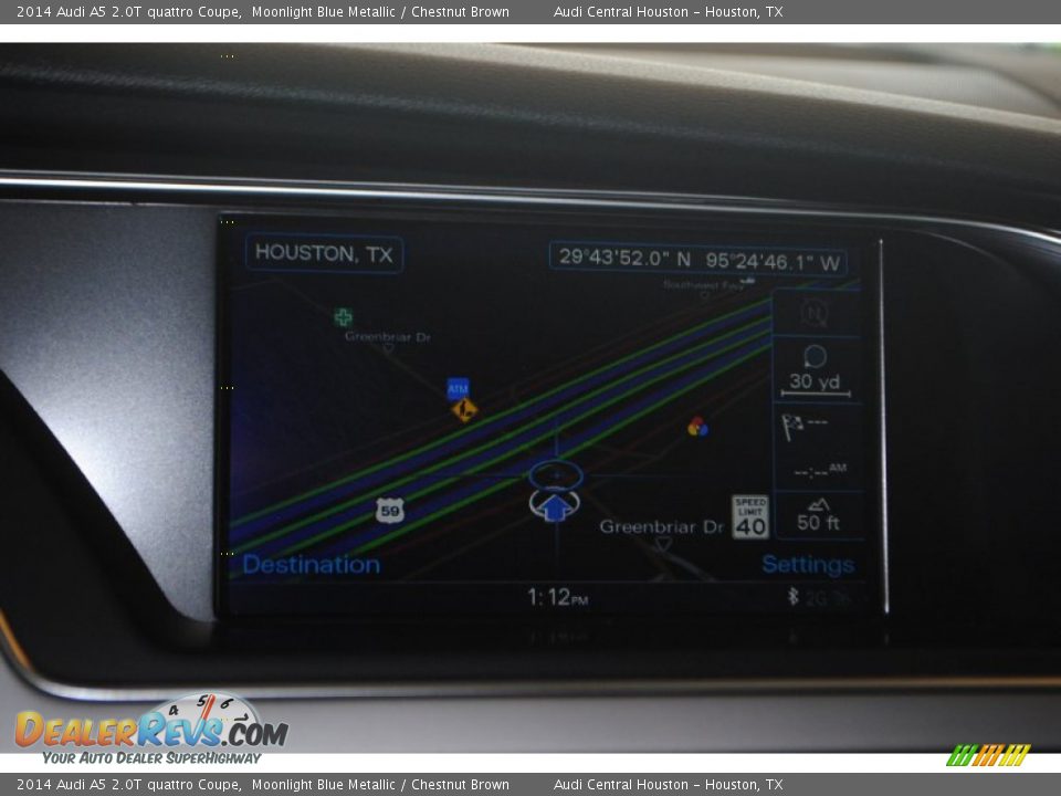 2014 Audi A5 2.0T quattro Coupe Moonlight Blue Metallic / Chestnut Brown Photo #19