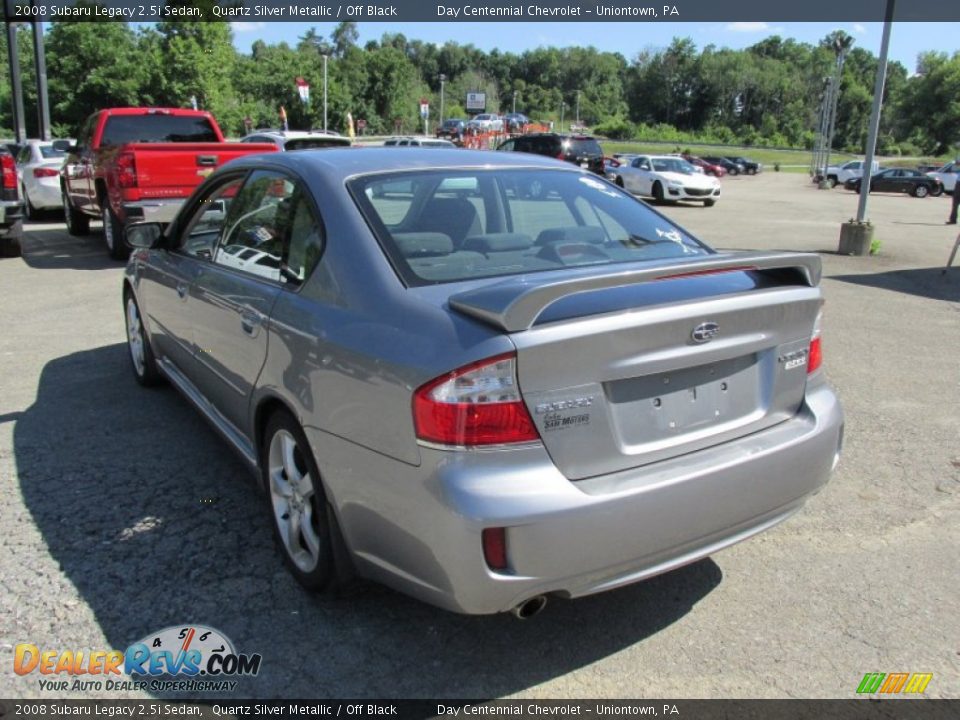 2008 Subaru Legacy 2.5i Sedan Quartz Silver Metallic / Off Black Photo #4
