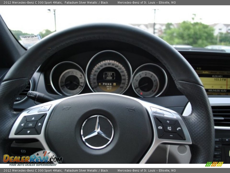 2012 Mercedes-Benz C 300 Sport 4Matic Palladium Silver Metallic / Black Photo #18