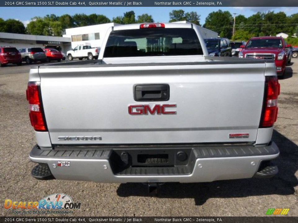 2014 GMC Sierra 1500 SLT Double Cab 4x4 Quicksilver Metallic / Jet Black Photo #6