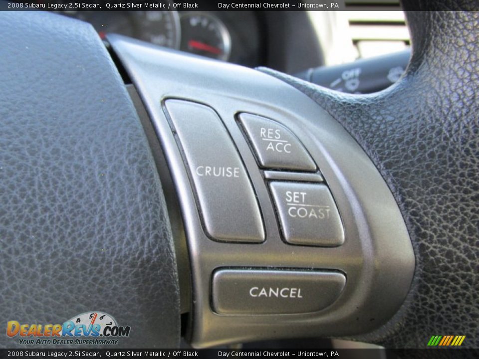 2008 Subaru Legacy 2.5i Sedan Quartz Silver Metallic / Off Black Photo #18