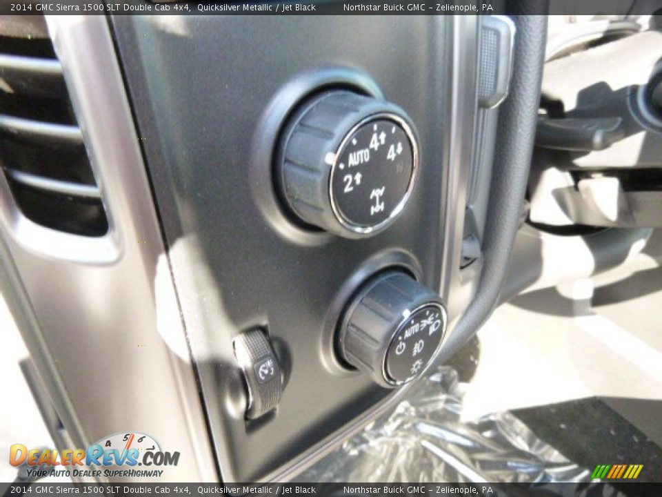 2014 GMC Sierra 1500 SLT Double Cab 4x4 Quicksilver Metallic / Jet Black Photo #15
