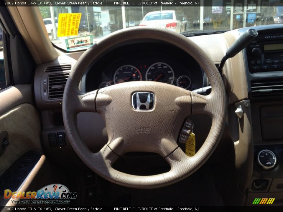 2002 Honda CR-V EX 4WD Clover Green Pearl / Saddle Photo #12