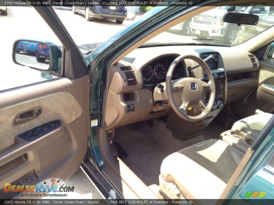 2002 Honda CR-V EX 4WD Clover Green Pearl / Saddle Photo #13