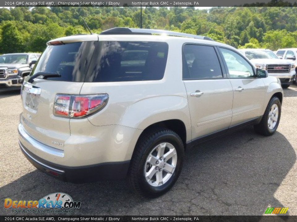 2014 GMC Acadia SLE AWD Champagne Silver Metallic / Ebony Photo #5