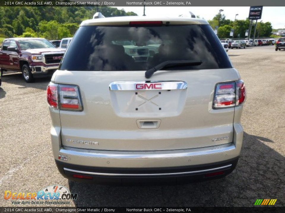 2014 GMC Acadia SLE AWD Champagne Silver Metallic / Ebony Photo #6