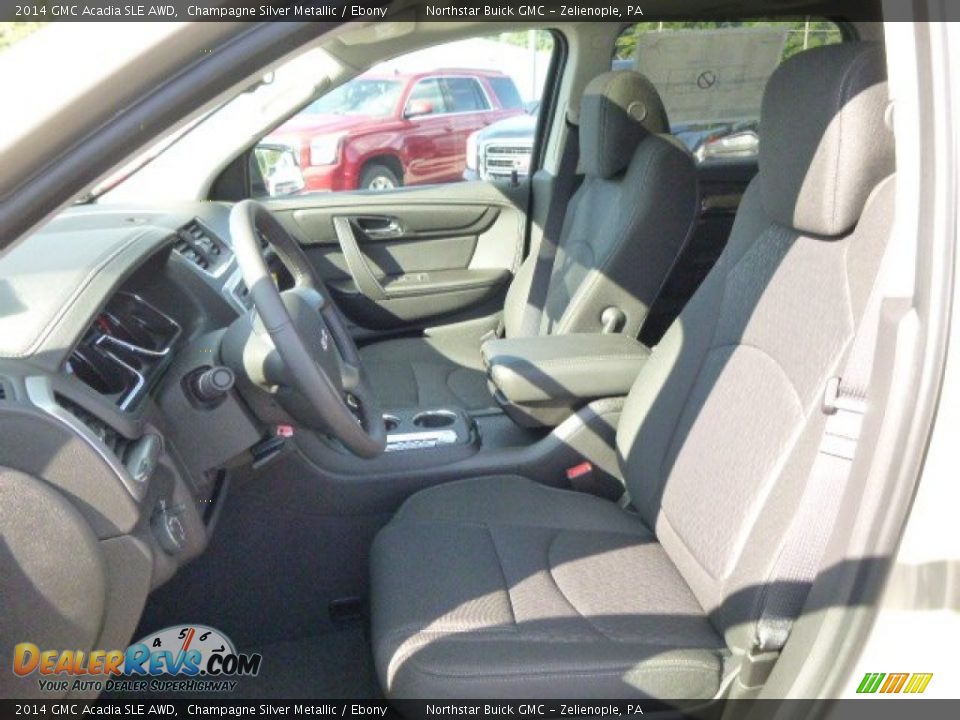 2014 GMC Acadia SLE AWD Champagne Silver Metallic / Ebony Photo #10