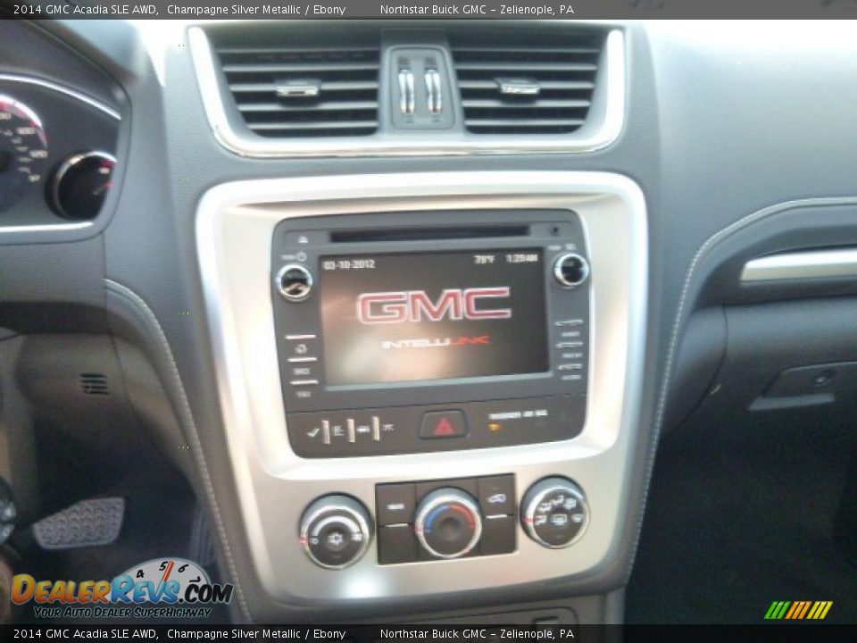 2014 GMC Acadia SLE AWD Champagne Silver Metallic / Ebony Photo #15