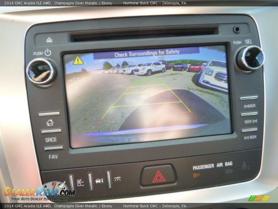 2014 GMC Acadia SLE AWD Champagne Silver Metallic / Ebony Photo #16