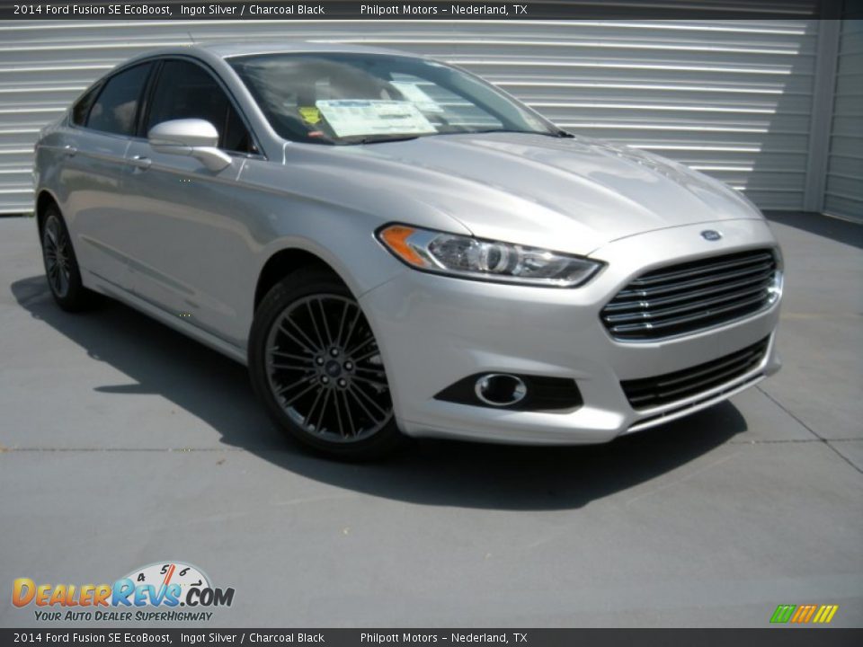 2014 Ford Fusion SE EcoBoost Ingot Silver / Charcoal Black Photo #1