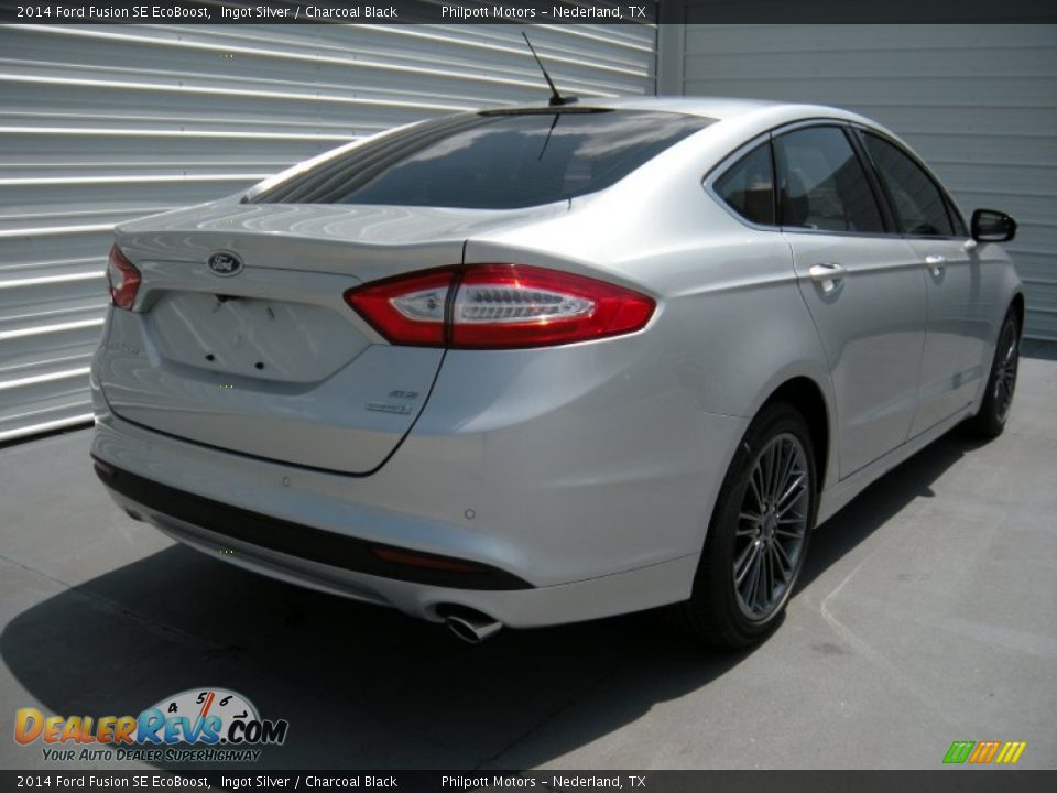 2014 Ford Fusion SE EcoBoost Ingot Silver / Charcoal Black Photo #4