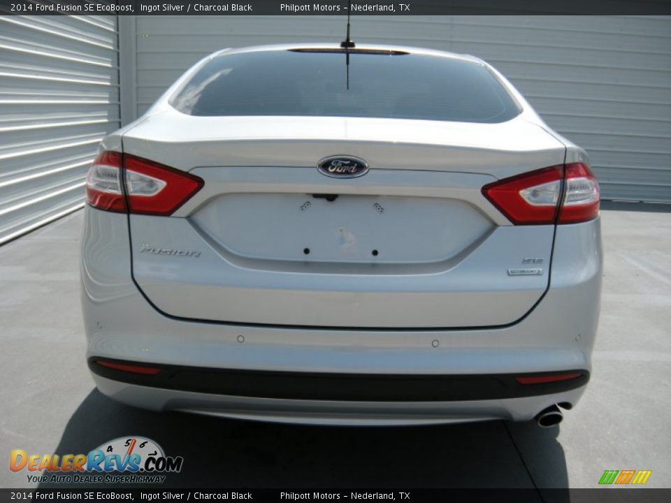 2014 Ford Fusion SE EcoBoost Ingot Silver / Charcoal Black Photo #5