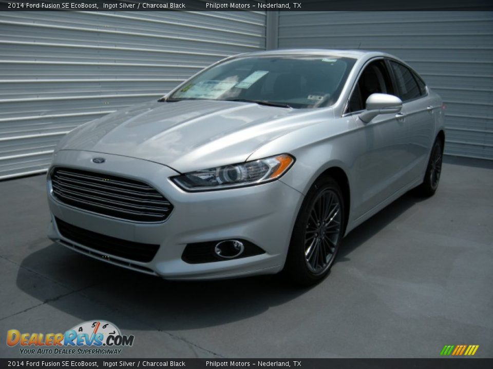 2014 Ford Fusion SE EcoBoost Ingot Silver / Charcoal Black Photo #7