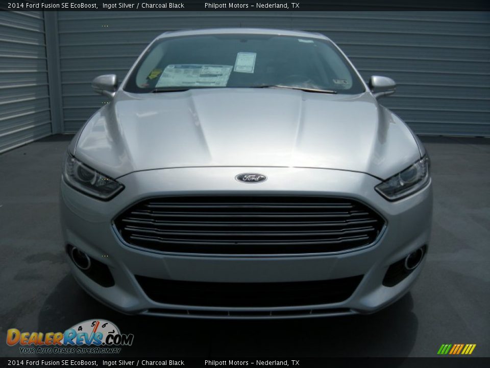 2014 Ford Fusion SE EcoBoost Ingot Silver / Charcoal Black Photo #8