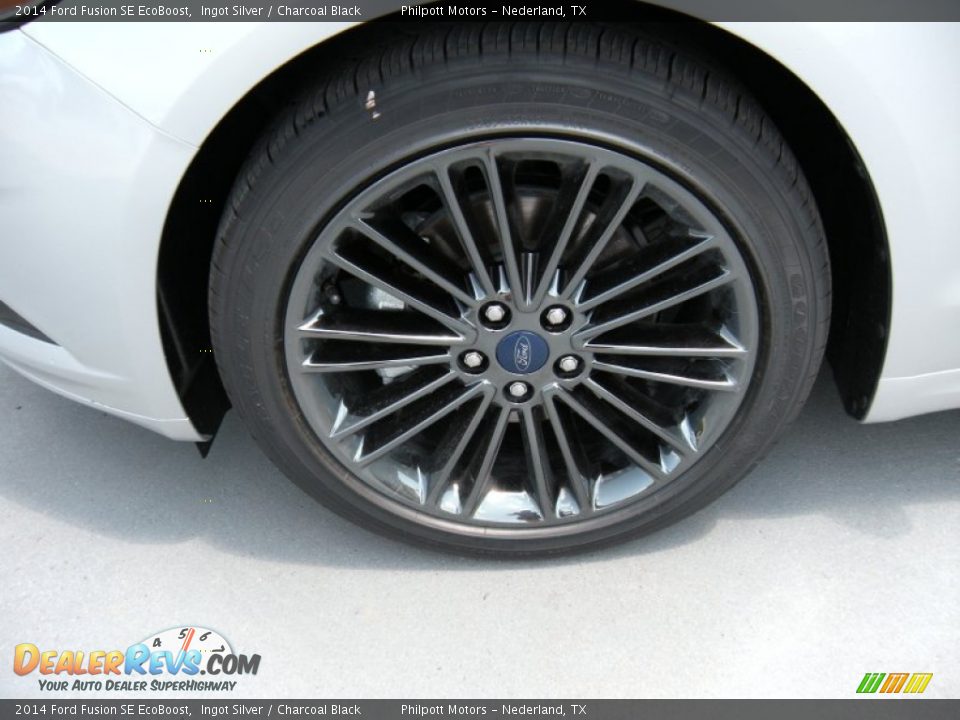 2014 Ford Fusion SE EcoBoost Ingot Silver / Charcoal Black Photo #11