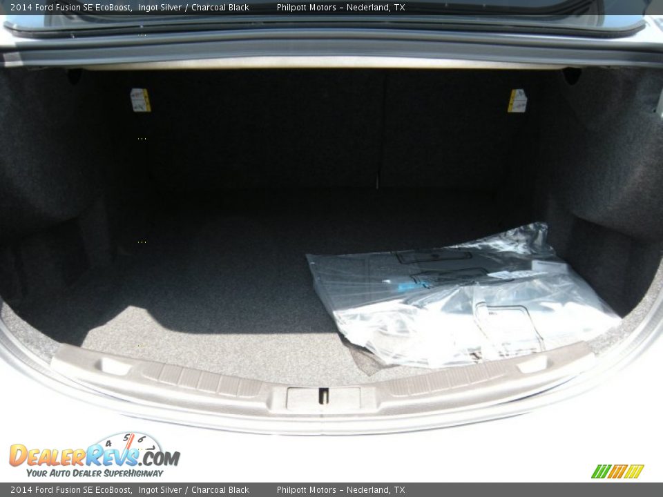 2014 Ford Fusion SE EcoBoost Ingot Silver / Charcoal Black Photo #16