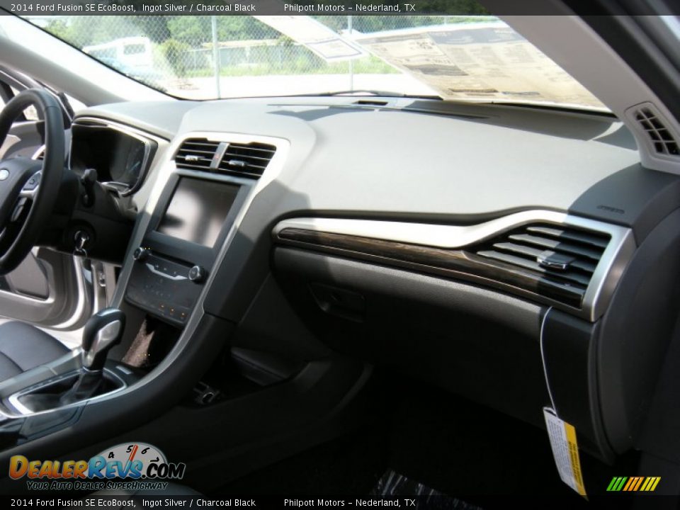 2014 Ford Fusion SE EcoBoost Ingot Silver / Charcoal Black Photo #18