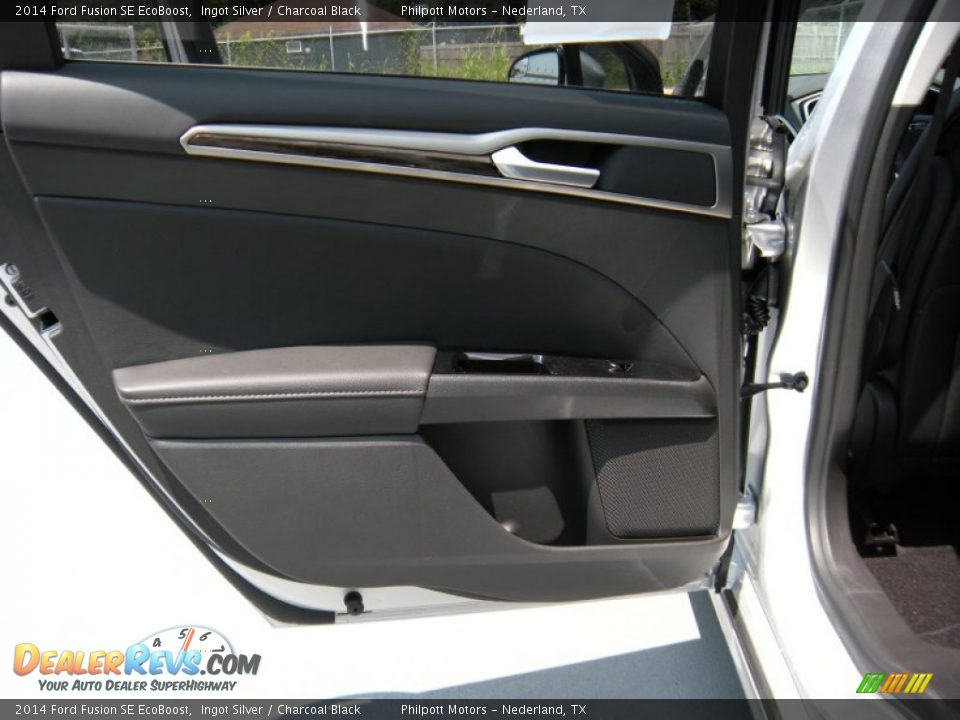 2014 Ford Fusion SE EcoBoost Ingot Silver / Charcoal Black Photo #19