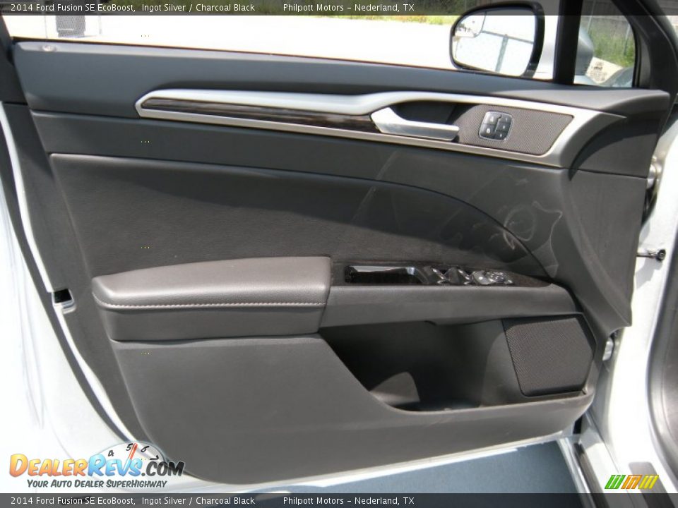 2014 Ford Fusion SE EcoBoost Ingot Silver / Charcoal Black Photo #21