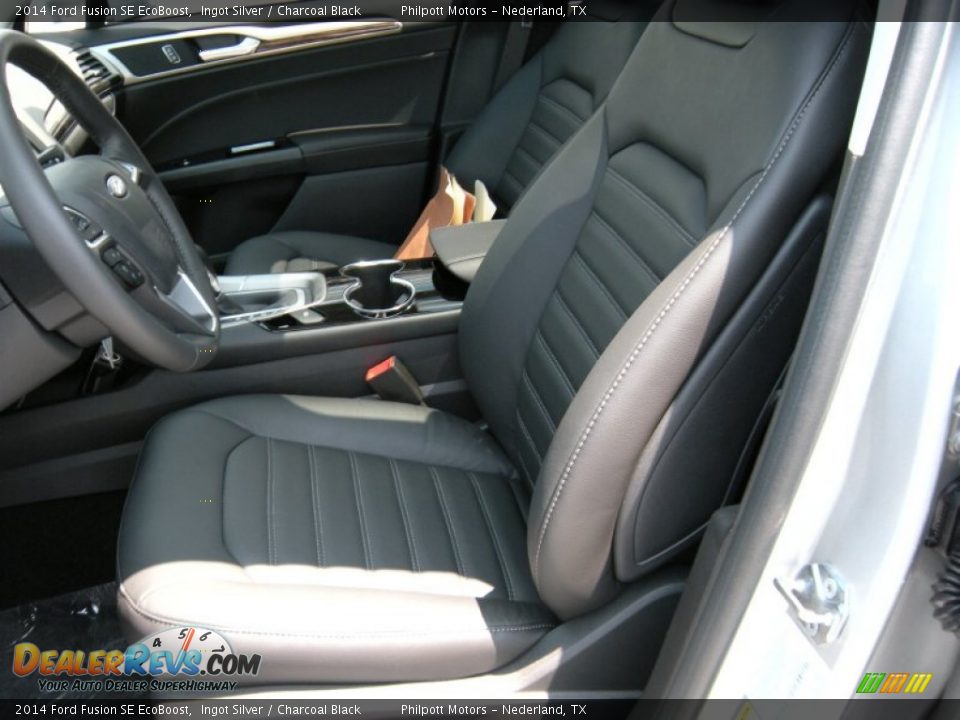 2014 Ford Fusion SE EcoBoost Ingot Silver / Charcoal Black Photo #23
