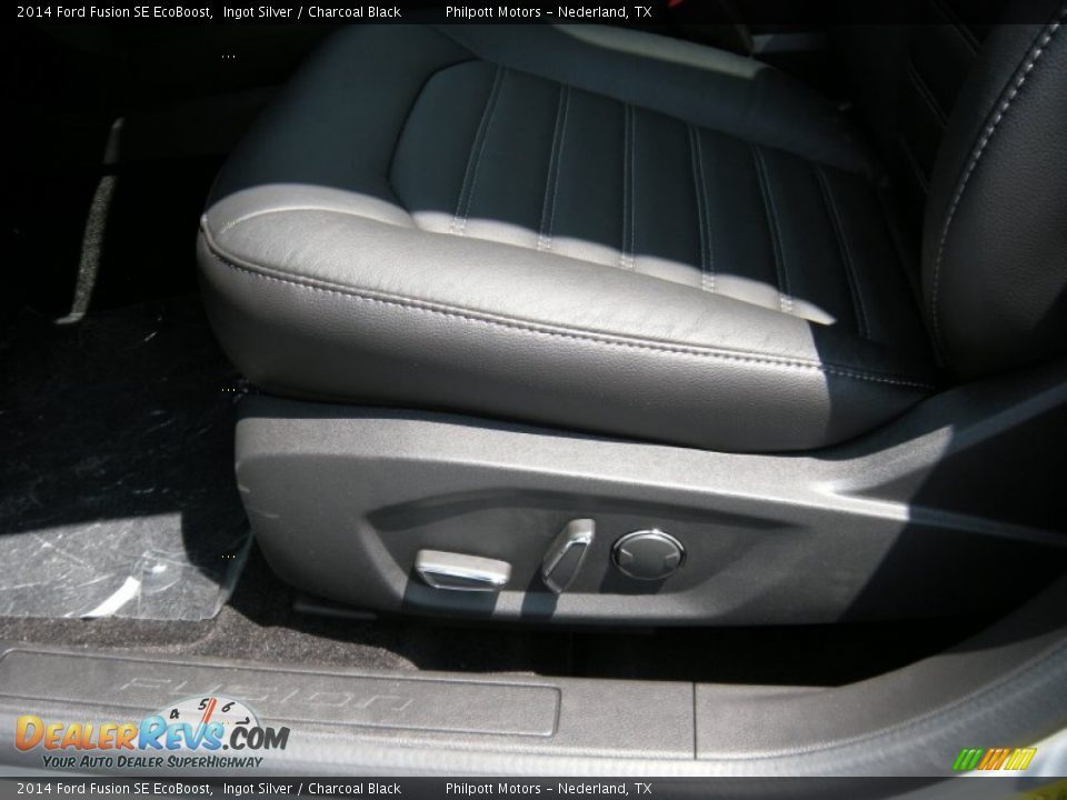 2014 Ford Fusion SE EcoBoost Ingot Silver / Charcoal Black Photo #24