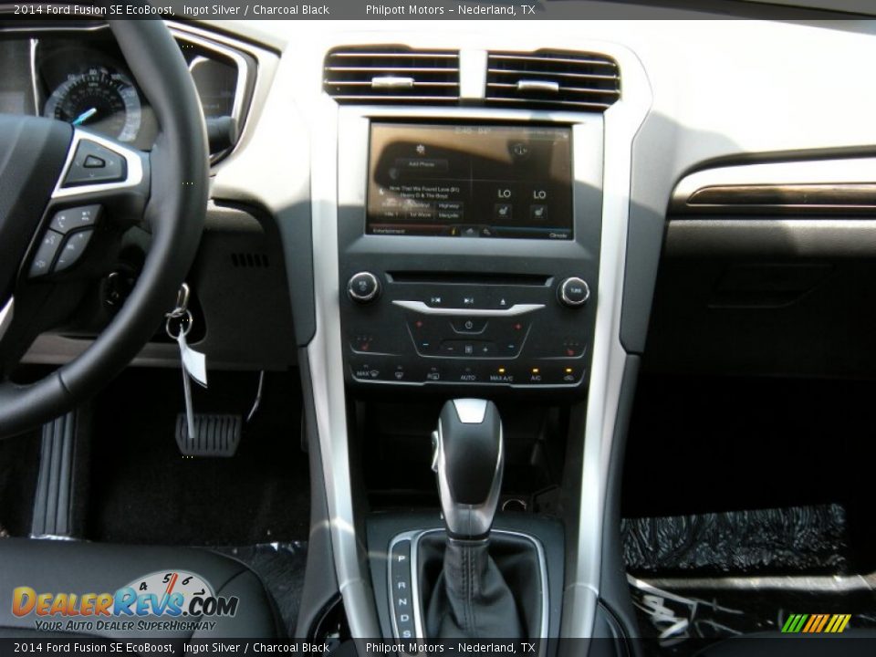 2014 Ford Fusion SE EcoBoost Ingot Silver / Charcoal Black Photo #27