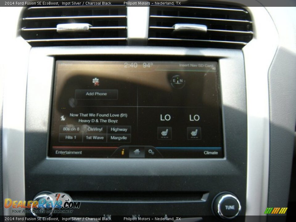 2014 Ford Fusion SE EcoBoost Ingot Silver / Charcoal Black Photo #28