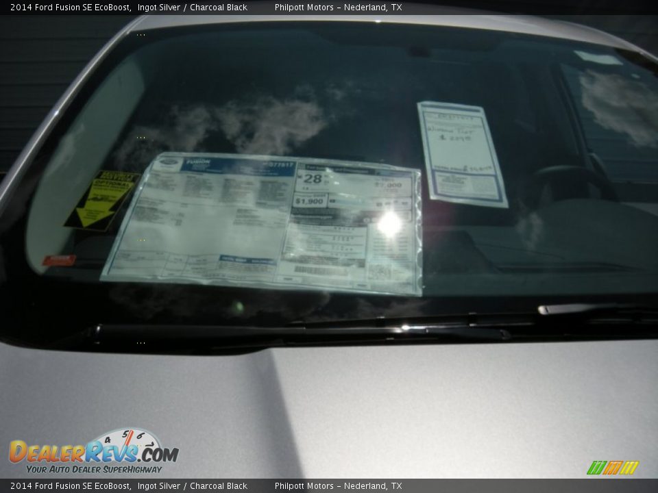 2014 Ford Fusion SE EcoBoost Ingot Silver / Charcoal Black Photo #35