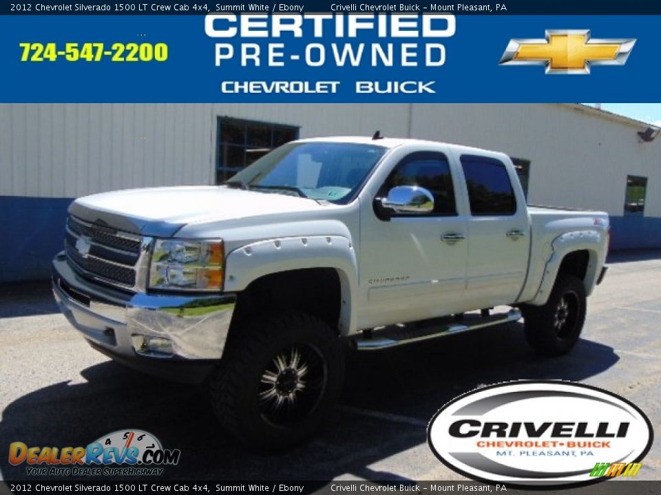 2012 Chevrolet Silverado 1500 LT Crew Cab 4x4 Summit White / Ebony Photo #1