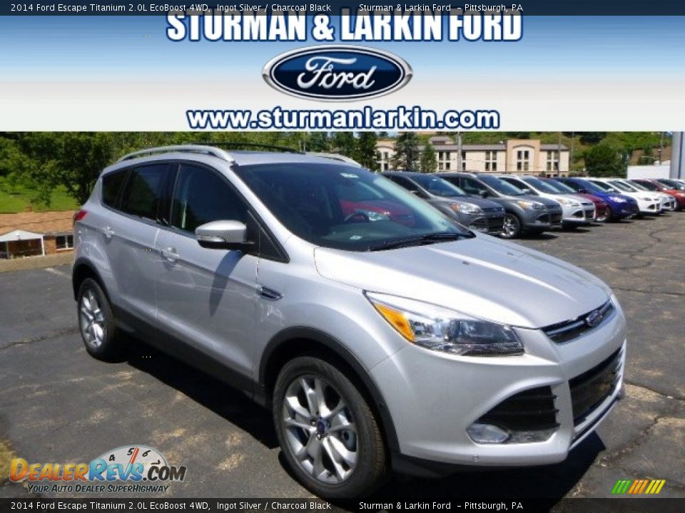 2014 Ford Escape Titanium 2.0L EcoBoost 4WD Ingot Silver / Charcoal Black Photo #1