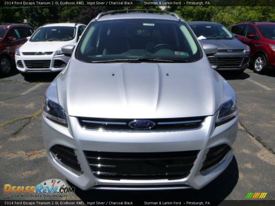 2014 Ford Escape Titanium 2.0L EcoBoost 4WD Ingot Silver / Charcoal Black Photo #6