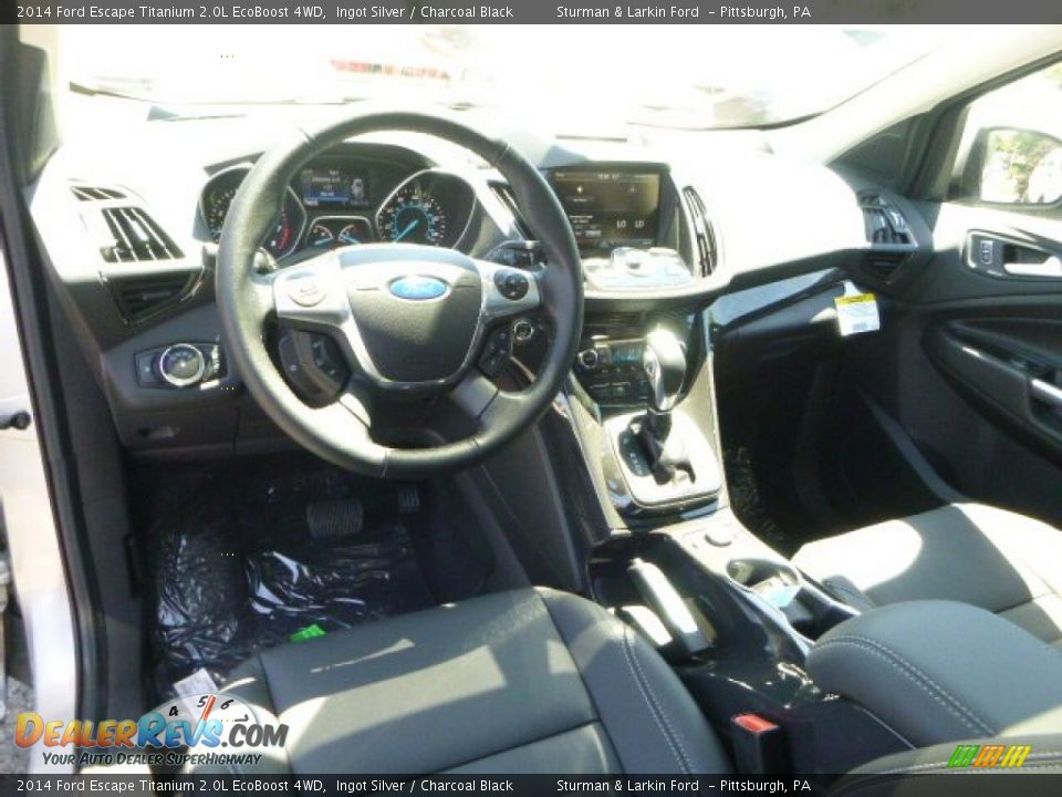 2014 Ford Escape Titanium 2.0L EcoBoost 4WD Ingot Silver / Charcoal Black Photo #10