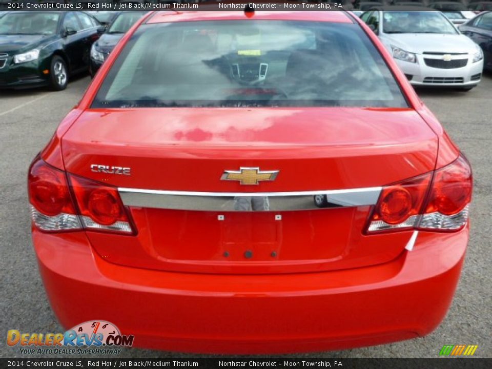 2014 Chevrolet Cruze LS Red Hot / Jet Black/Medium Titanium Photo #4