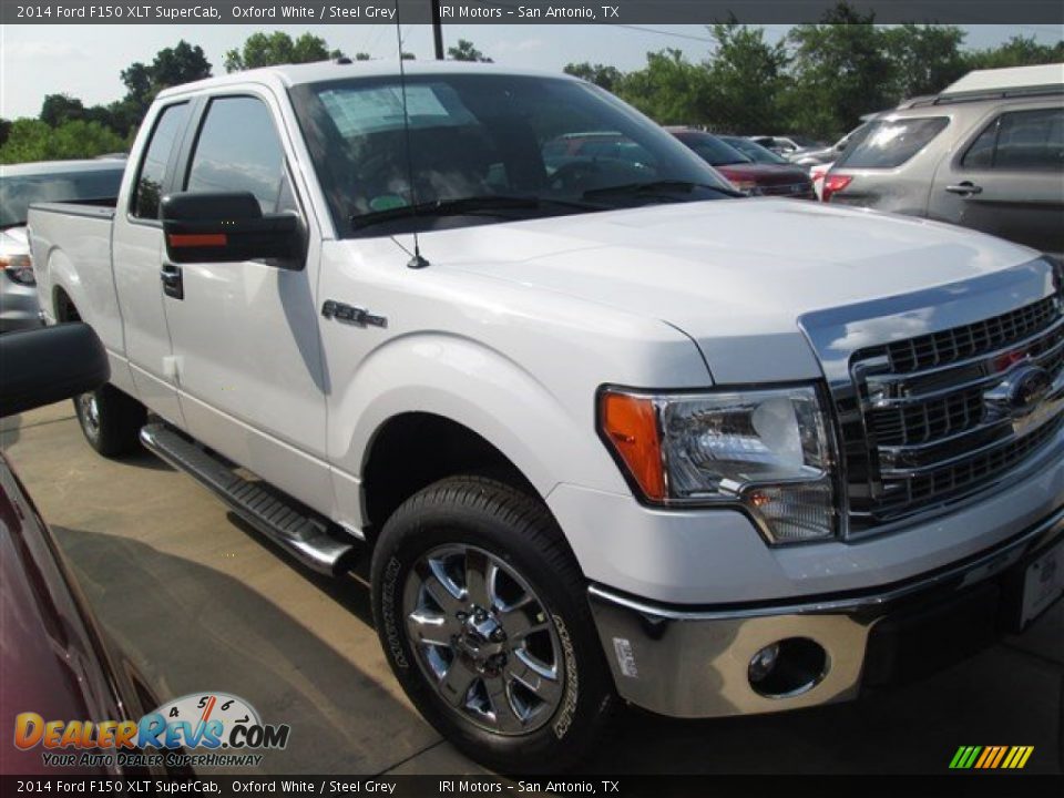 2014 Ford F150 XLT SuperCab Oxford White / Steel Grey Photo #7