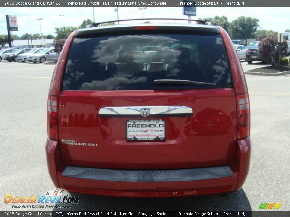 2008 Dodge Grand Caravan SXT Inferno Red Crystal Pearl / Medium Slate Gray/Light Shale Photo #5