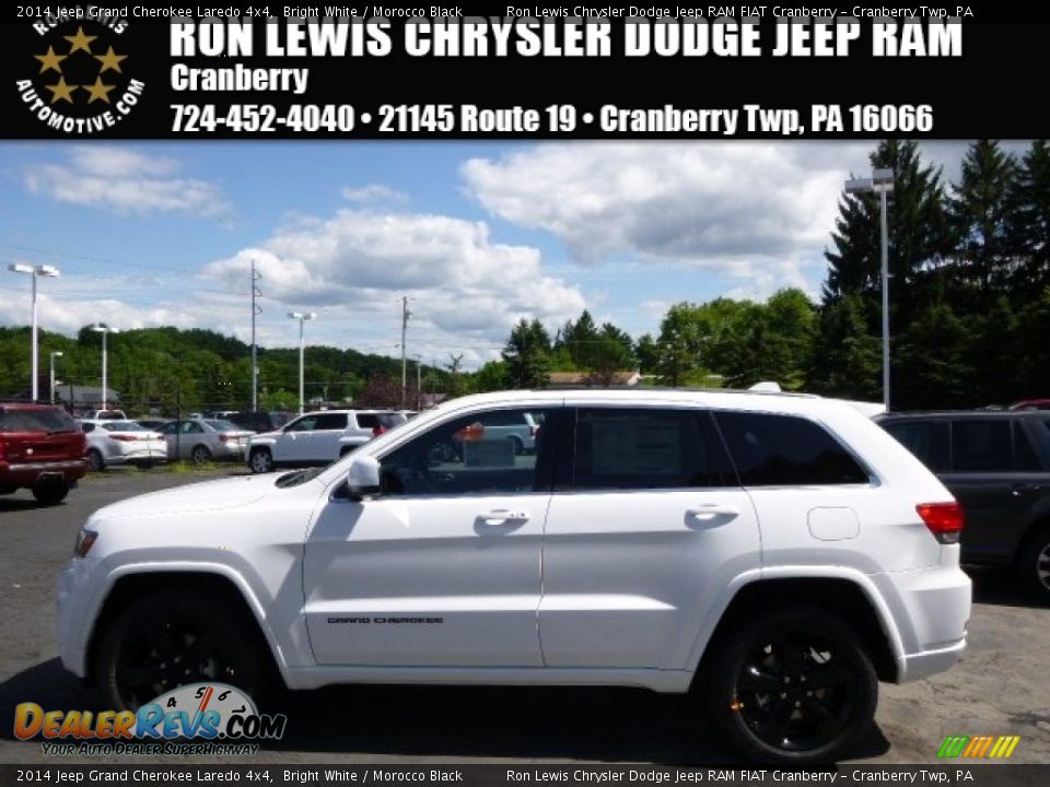 2014 Jeep Grand Cherokee Laredo 4x4 Bright White / Morocco Black Photo #1