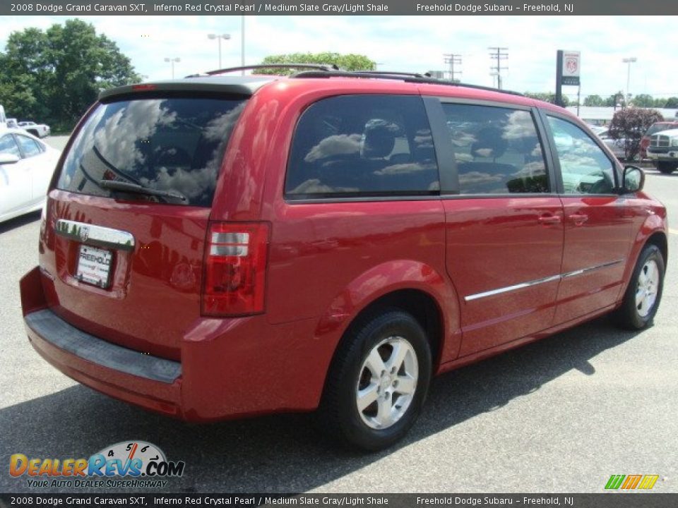 2008 Dodge Grand Caravan SXT Inferno Red Crystal Pearl / Medium Slate Gray/Light Shale Photo #8