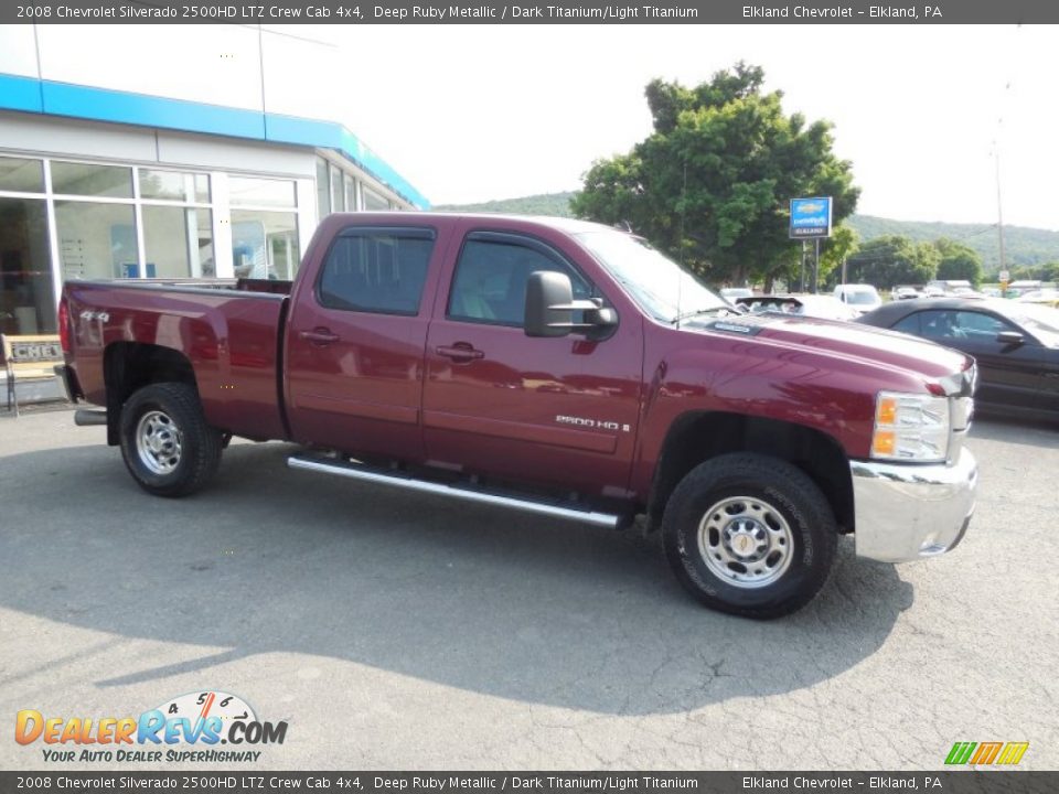 2008 Chevrolet Silverado 2500HD LTZ Crew Cab 4x4 Deep Ruby Metallic / Dark Titanium/Light Titanium Photo #1