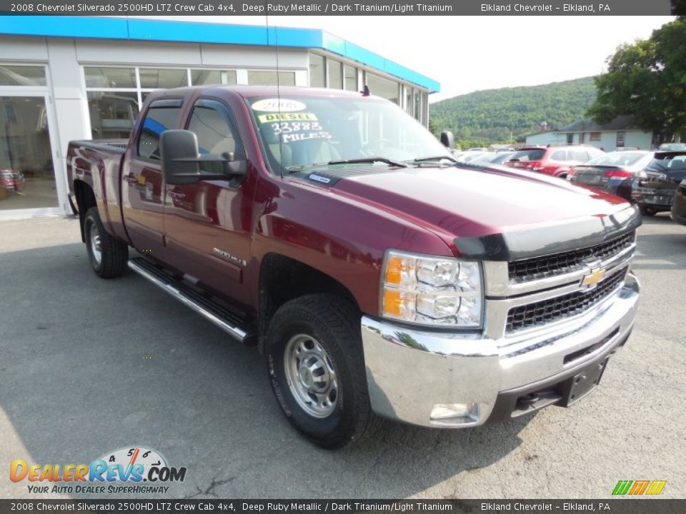2008 Chevrolet Silverado 2500HD LTZ Crew Cab 4x4 Deep Ruby Metallic / Dark Titanium/Light Titanium Photo #2