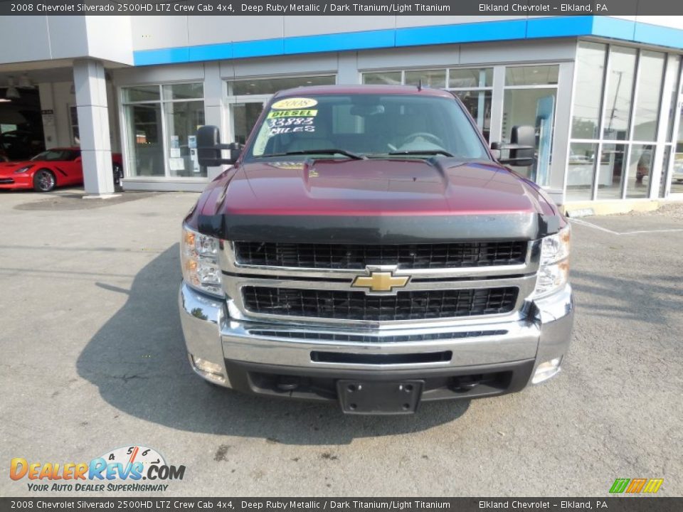 2008 Chevrolet Silverado 2500HD LTZ Crew Cab 4x4 Deep Ruby Metallic / Dark Titanium/Light Titanium Photo #3